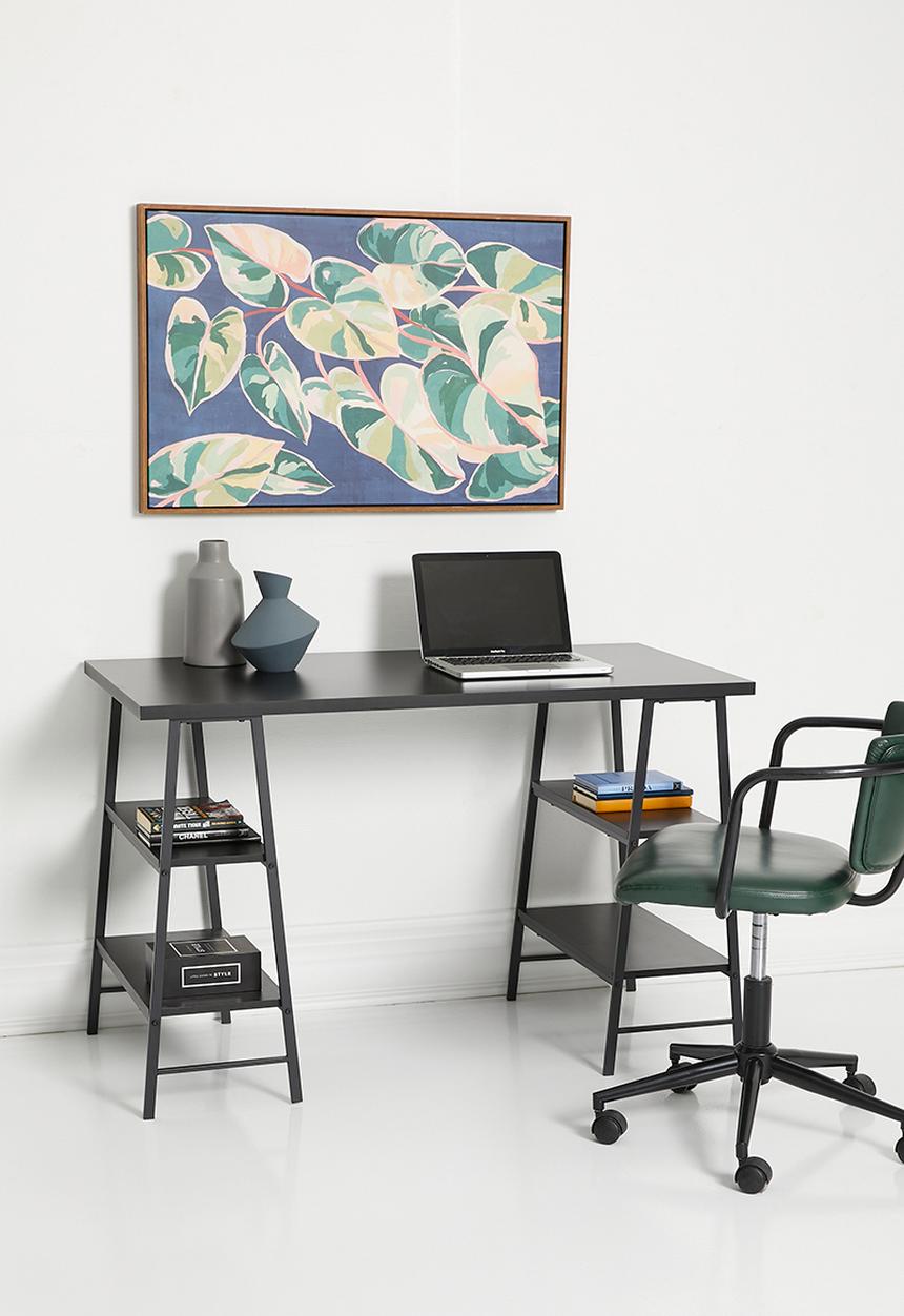 Sixth Floor - Asher metal desk - black