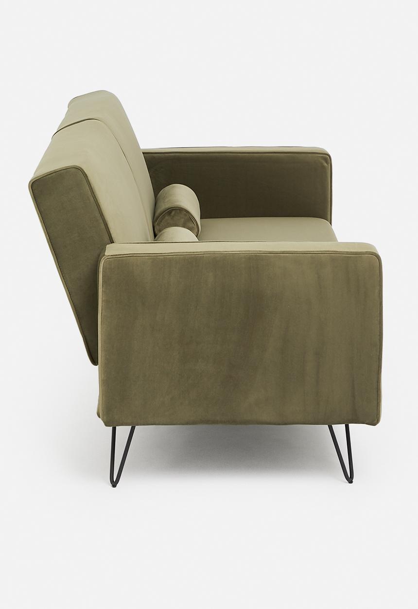 SF Collection - Stockholm 3 seater sofa bed - pistachio green velvet