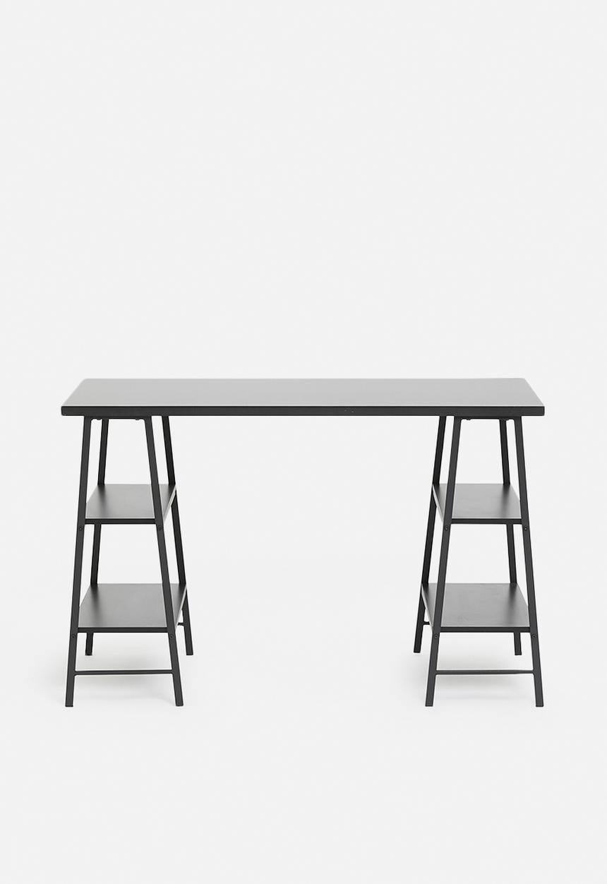 Sixth Floor - Asher metal desk - black