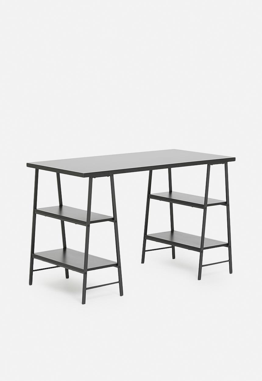 Sixth Floor - Asher metal desk - black