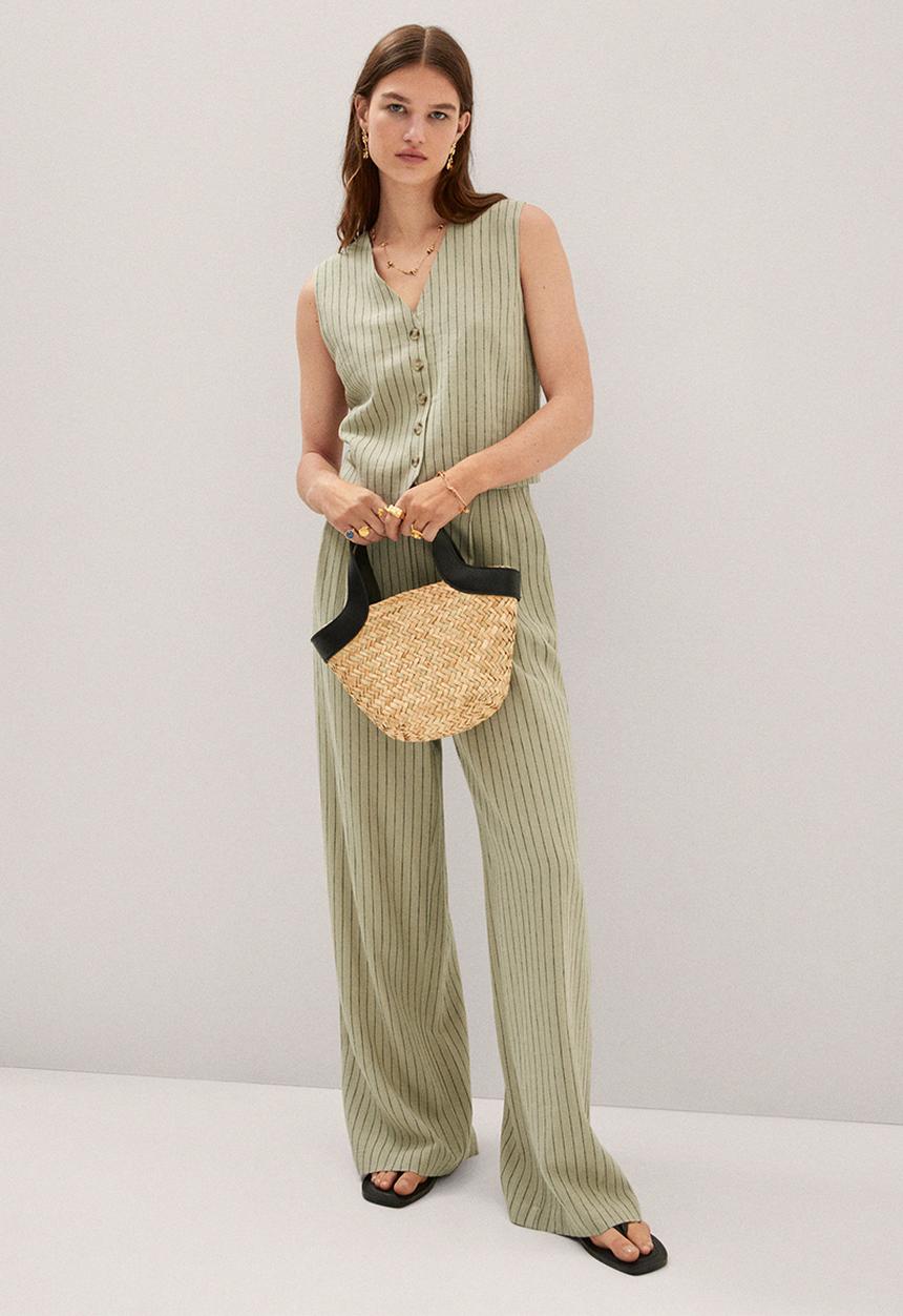 MANGO - Waistcoat baliI - light green
