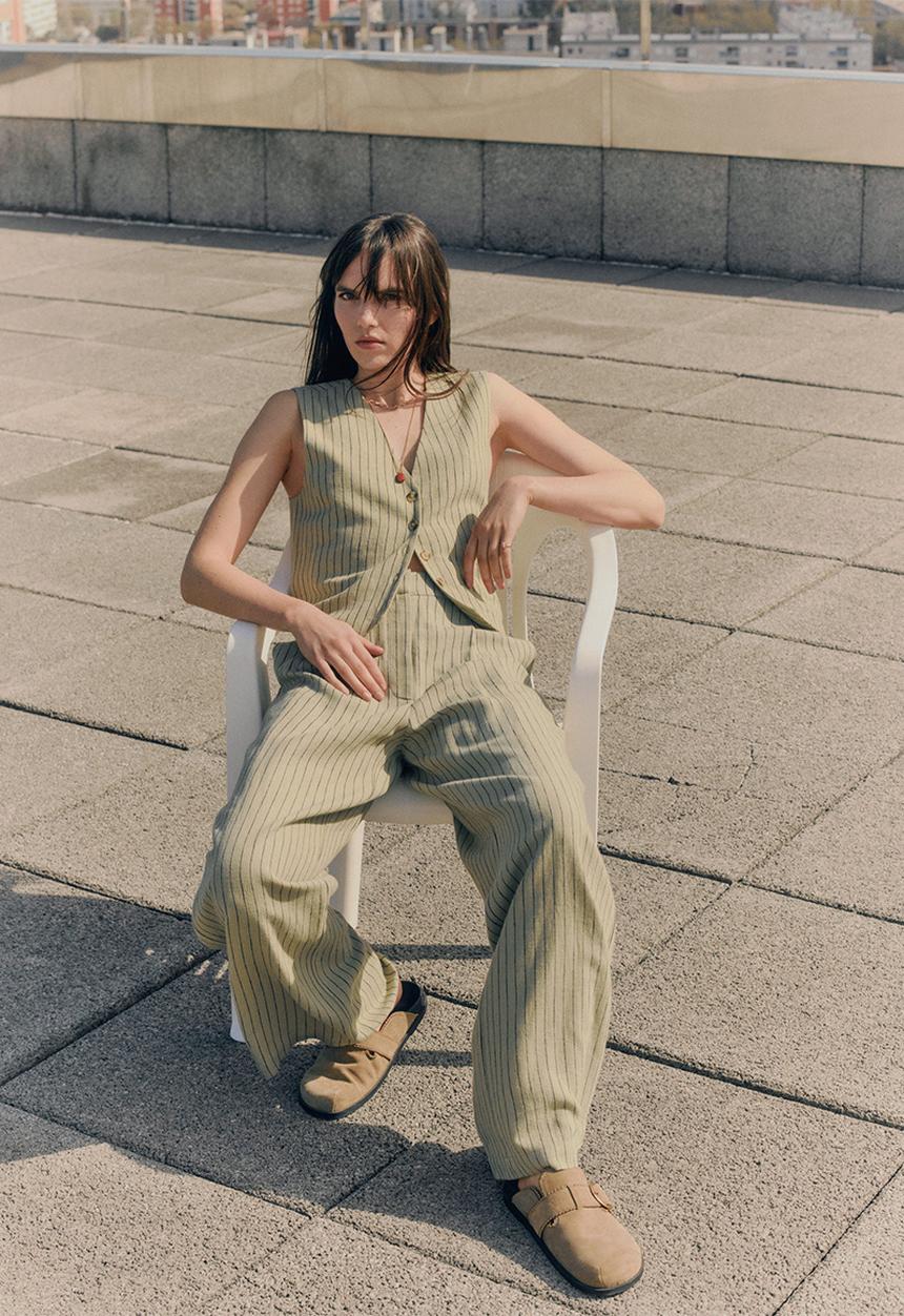 MANGO - Trousers bali - light green