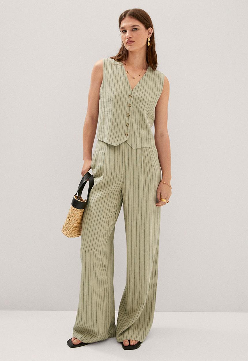 MANGO - Trousers bali - light green