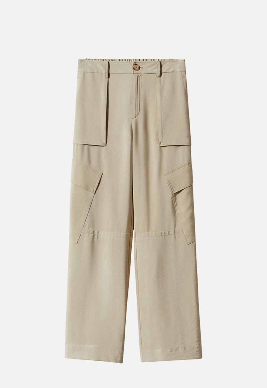 MANGO - trousers brownie - light pastel grey