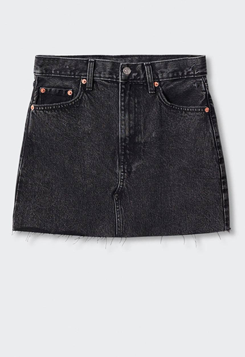 MANGO - Skirt hailey - charcoal