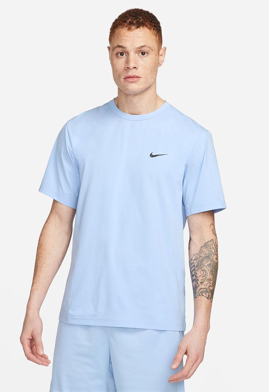 Nike - M nike dri-fit uv hyverse short sleeve - cobalt bliss/htr/black