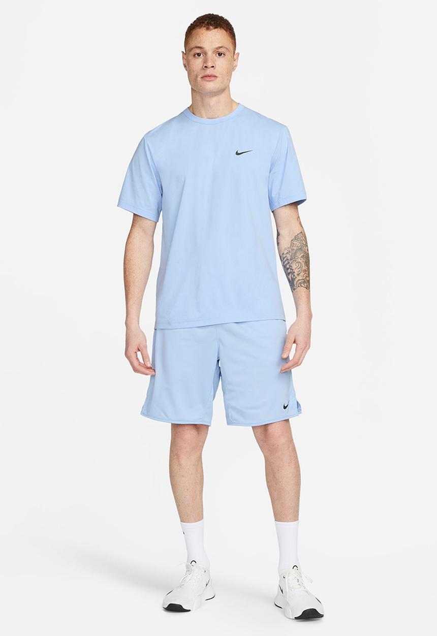 Nike - M nike dri-fit uv hyverse short sleeve - cobalt bliss/htr/black