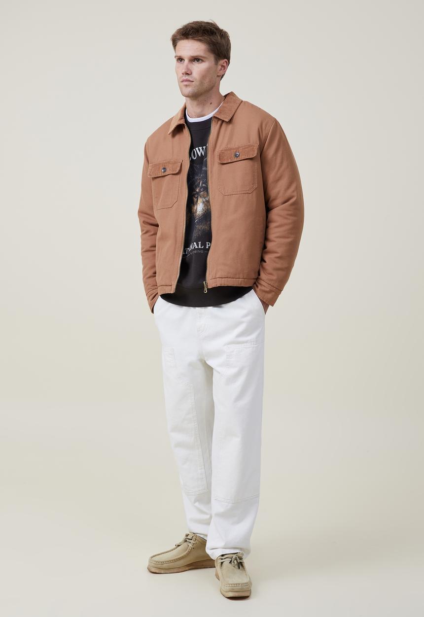 Cotton On - Oversized graphic sweater - washed black/yellowstone