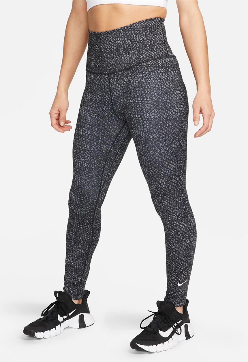 Nike - W nike one dri-fit high rise 7/8 tight aop - black/white