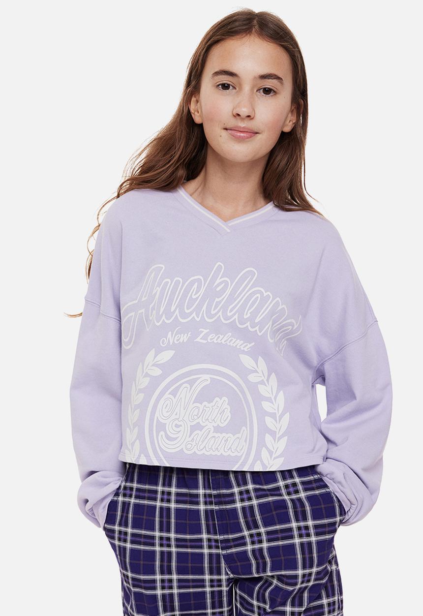 H&M - Boxy-style sweatshirt - light purple/auckland 