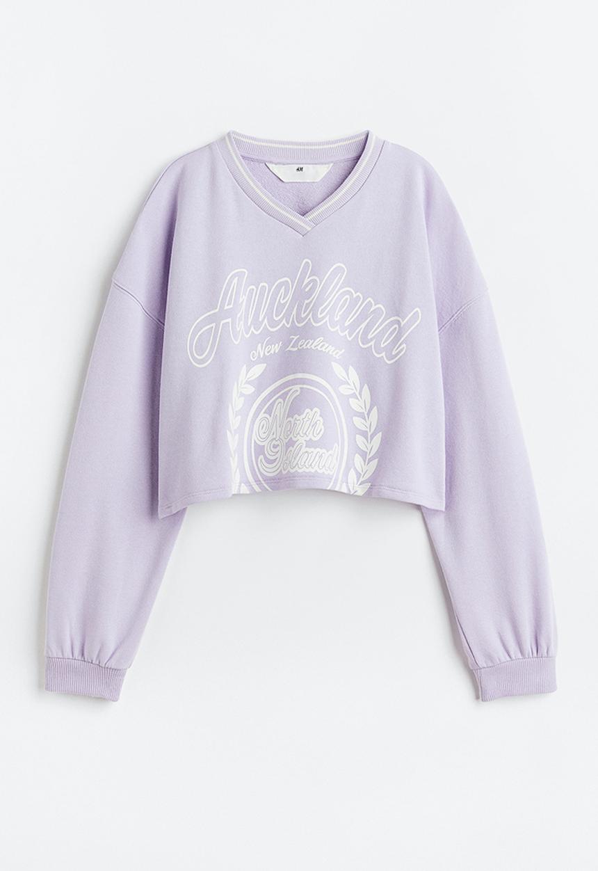 H&M - Boxy-style sweatshirt - light purple/auckland 