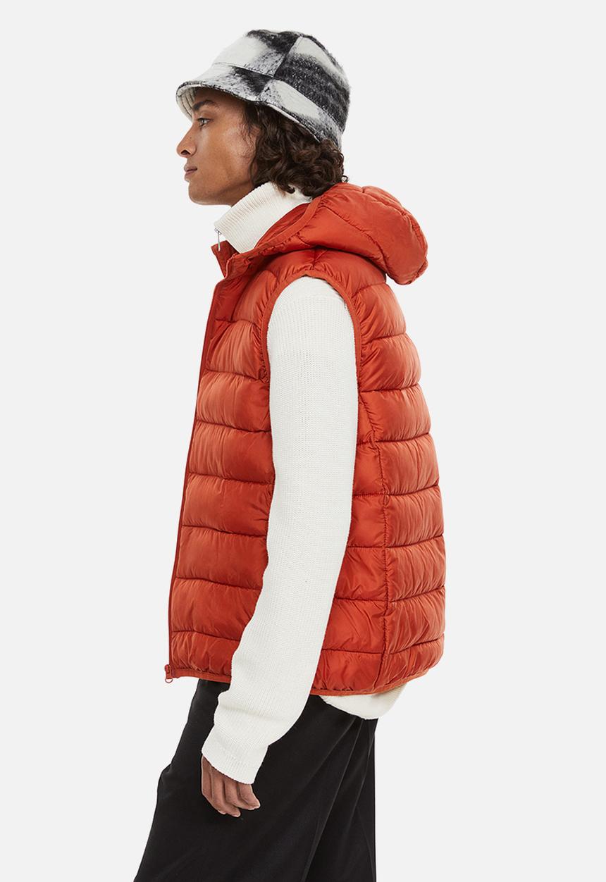 H&M - Padded lightweight gilet - rust orange 