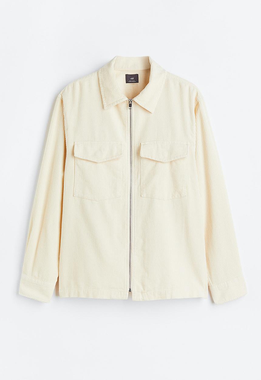 H&M - Corduroy overshirt - cream 