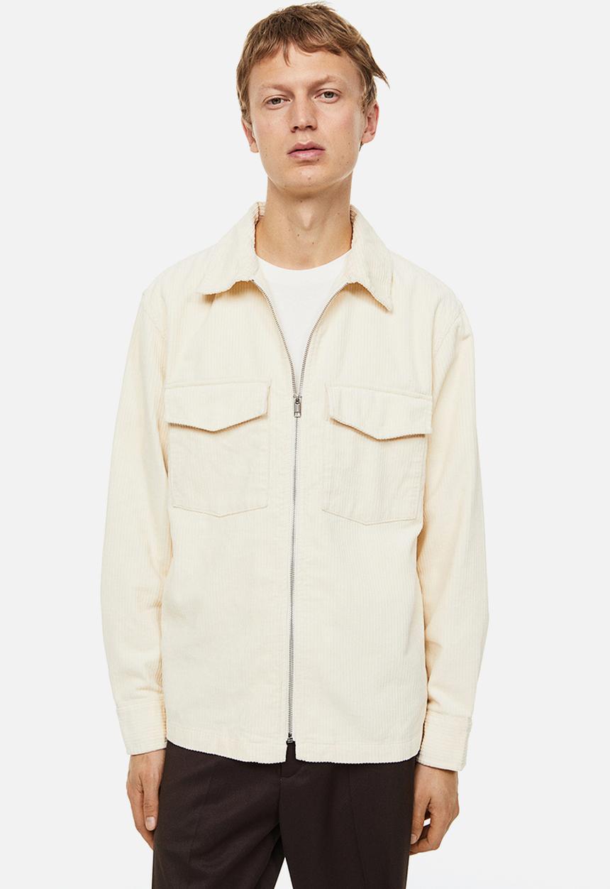 H&M - Corduroy overshirt - cream 