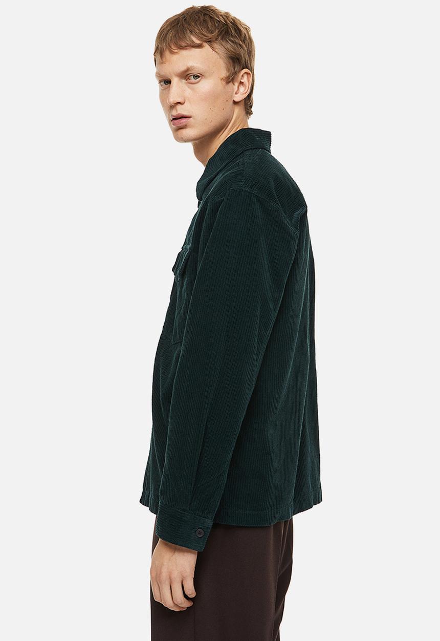 H&M - Corduroy overshirt - forest green 