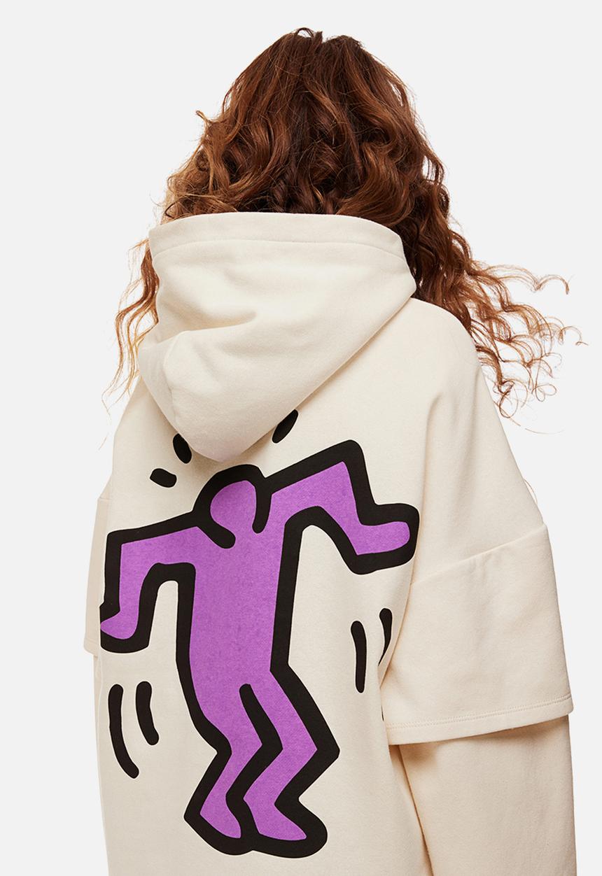 H&M - Keith Haring x H&M: Printed hoodie - cream/keith haring 