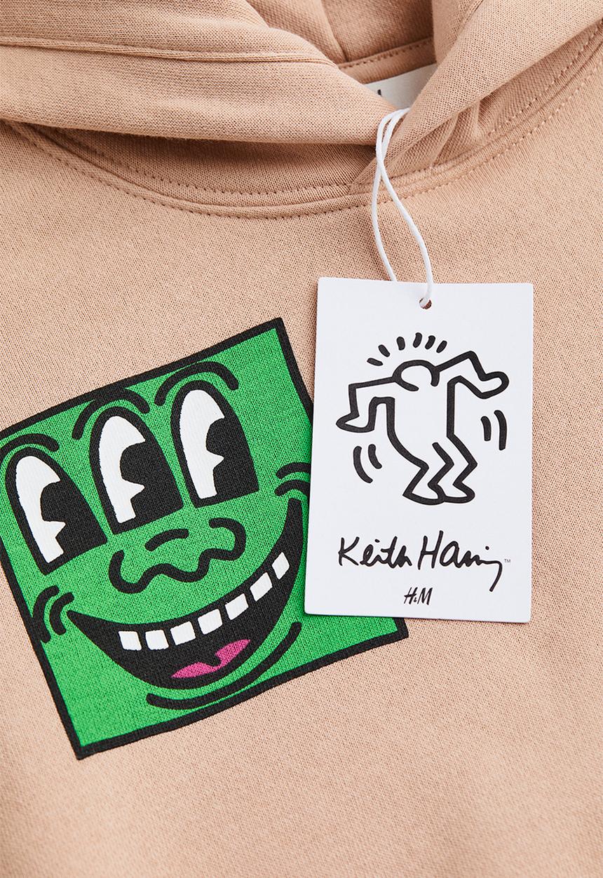 H&M - Keith Haring x H&M: Oversized printed hoodie - beige