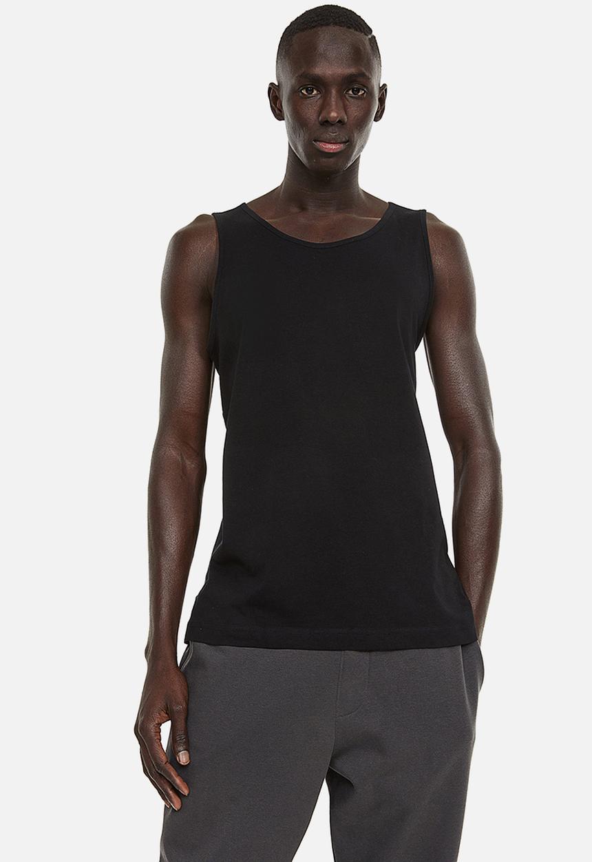 H&M - Cotton jersey vest top - black