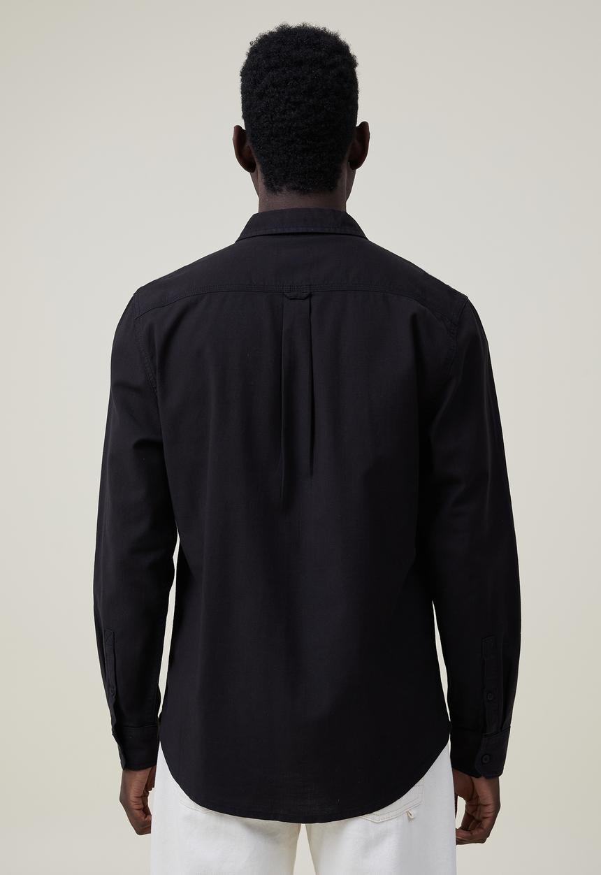 Cotton On - Greenpoint long sleeve shirt - black