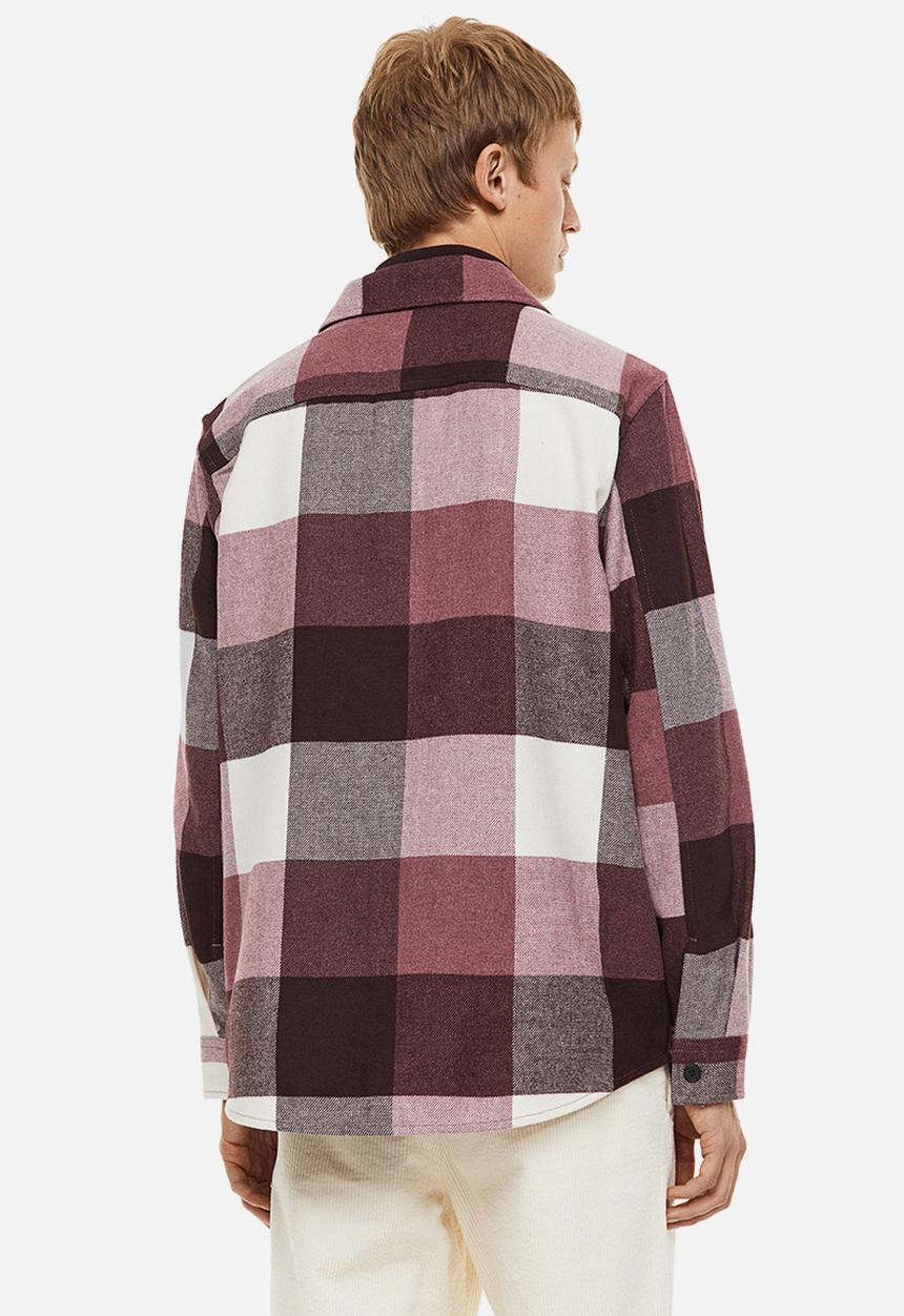 H&M - Twill overshirt -burgundy