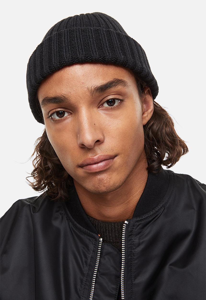 H&M - Rib-knit hat - black