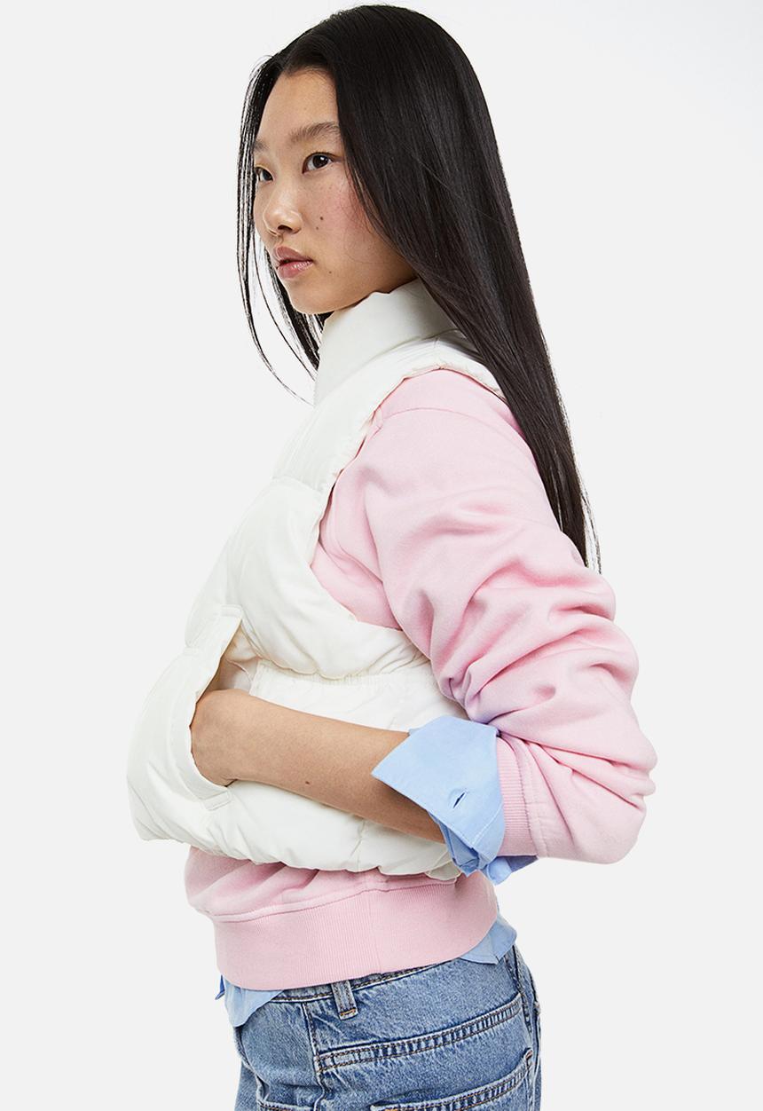 H&M - Puffer gilet - cream