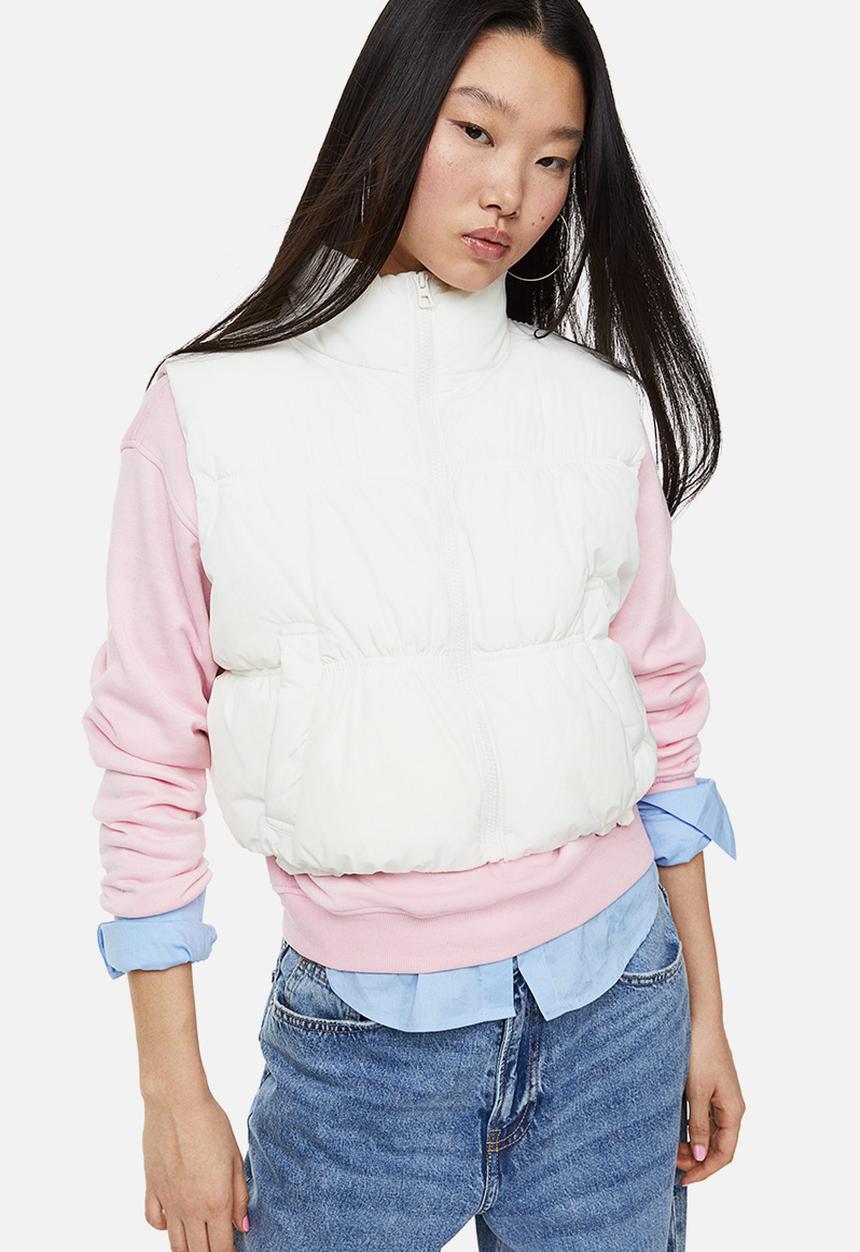 H&M - Puffer gilet - cream