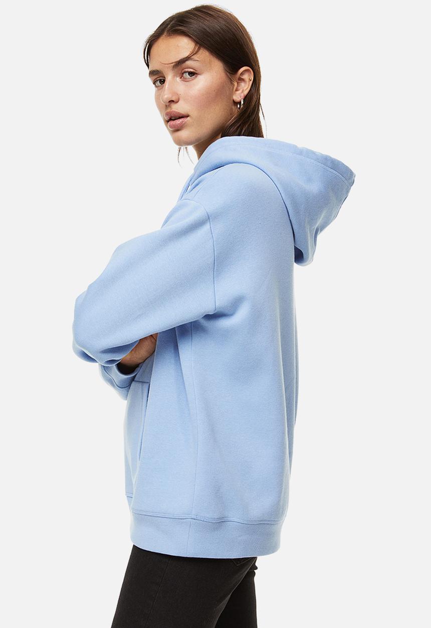 H&M - Motif-front hoodie - light blue/mickey mouse