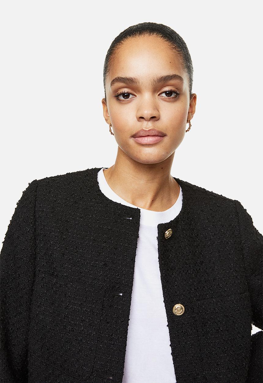 H&M - Bouclé jacket - black