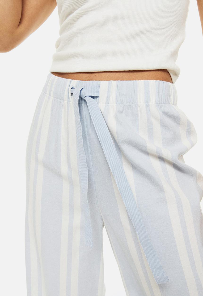 H&M - Pyjama bottoms - light blue/striped