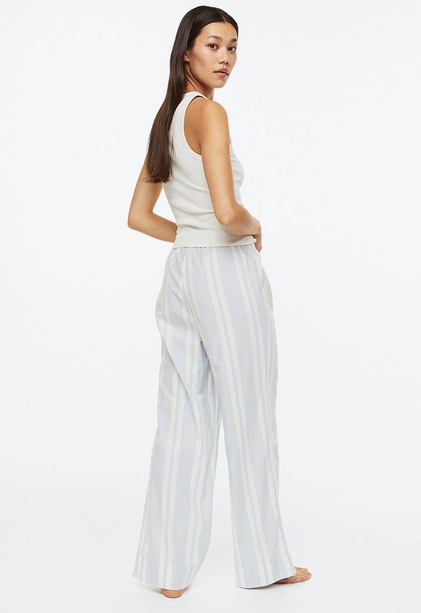 H&M - Pyjama bottoms - light blue/striped