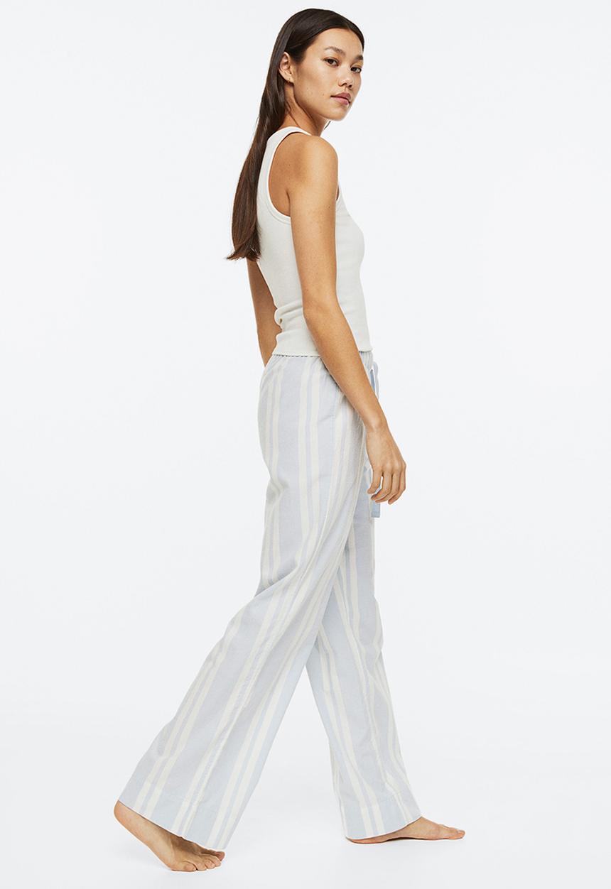H&M - Pyjama bottoms - light blue/striped