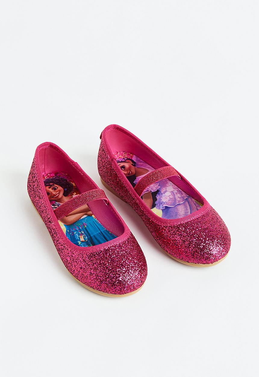 H&M - Glittery ballet pumps - dark pink/encanto