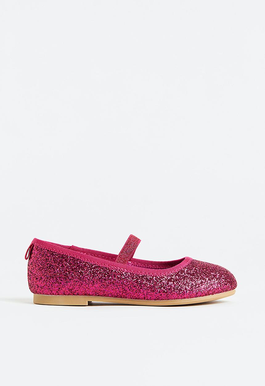 H&M - Glittery ballet pumps - dark pink/encanto