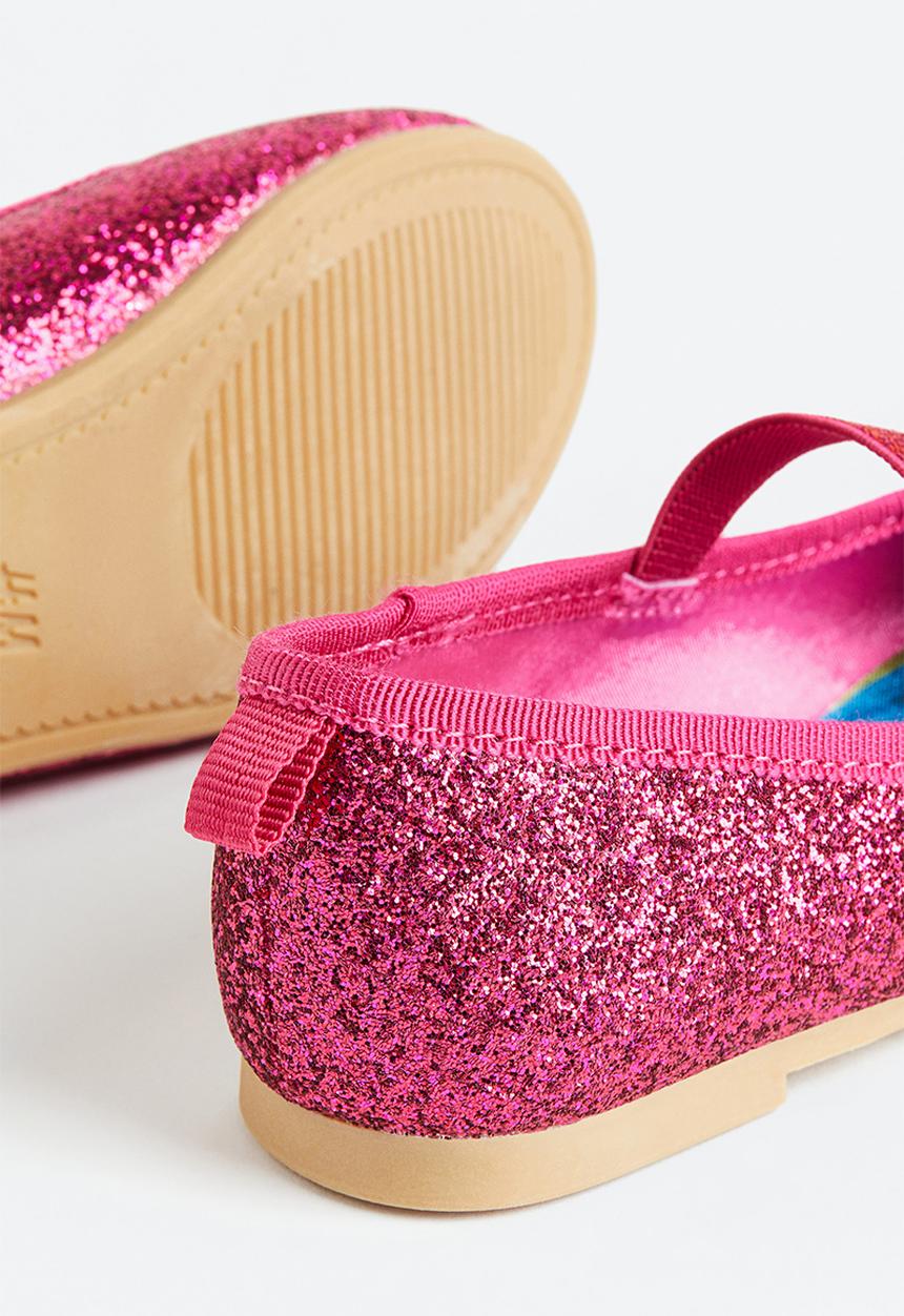 H&M - Glittery ballet pumps - dark pink/encanto