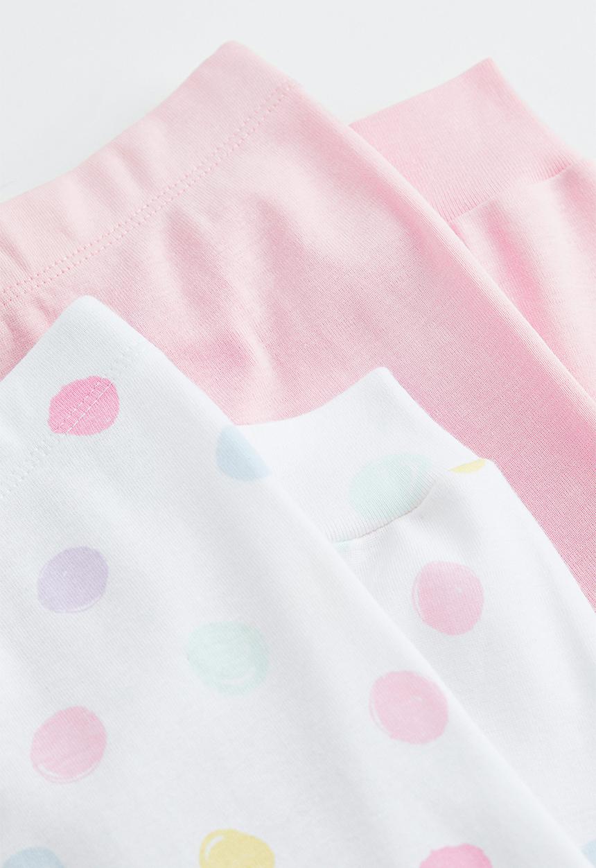 H&M - 2-pack jersey pyjamas - light pink/spotted
