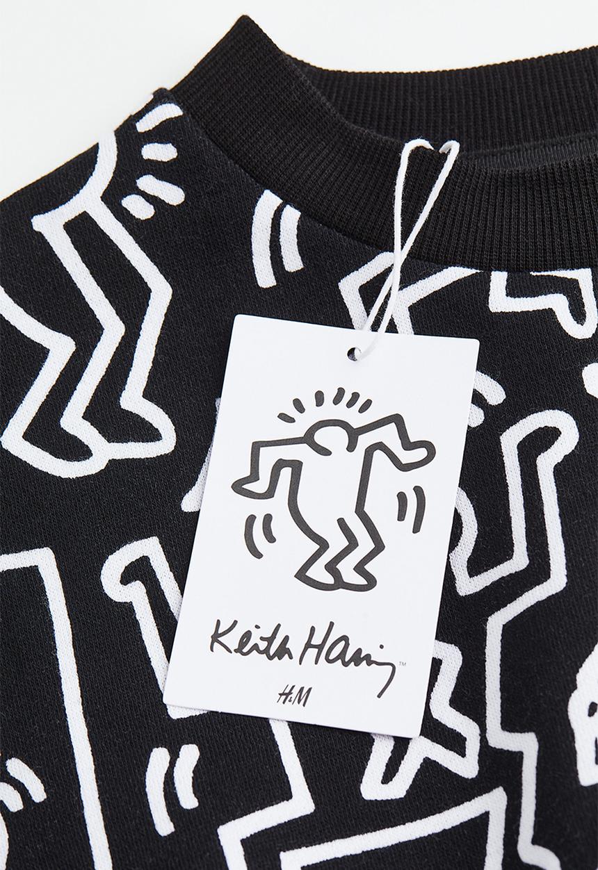 H&M - Keith Haring x H&M: Oversized printed sweatshirt - black/keith haring