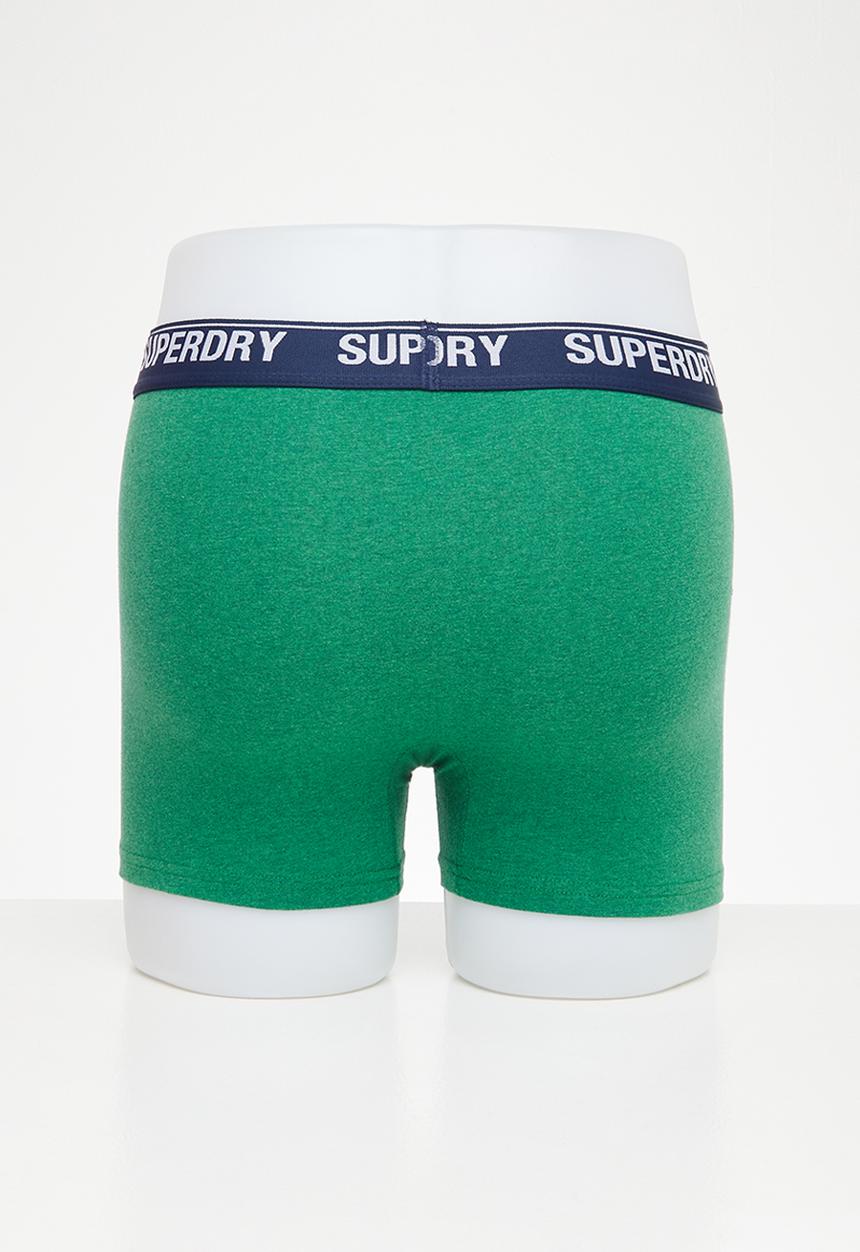 Superdry. - Boxer multi double pack - oregon/bright green