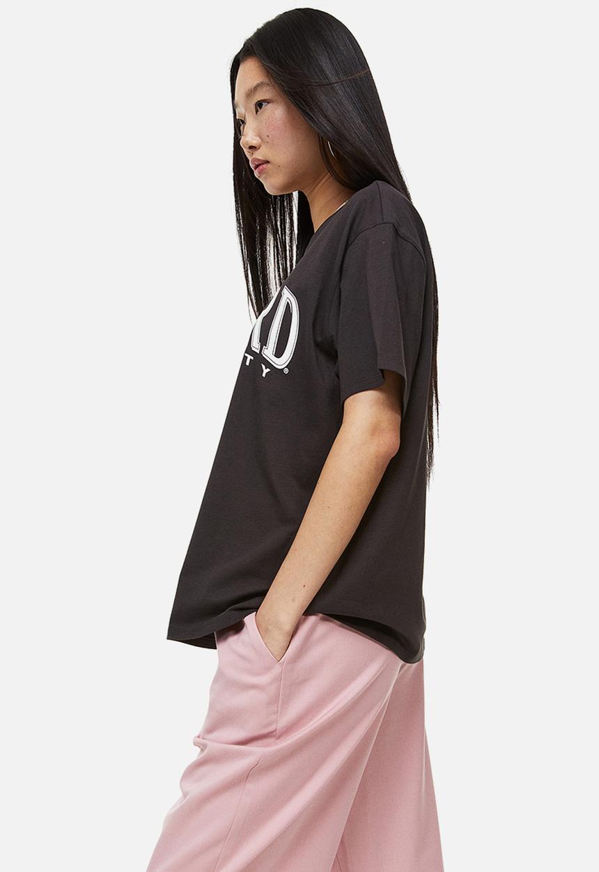 H&M - Oversized printed t-shirt - black/harvard