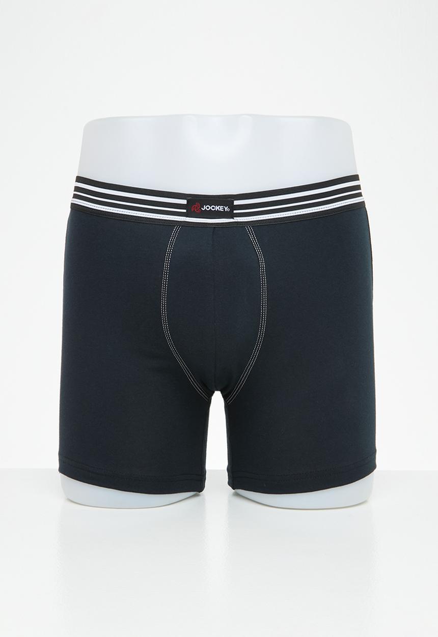 Jockey - 2 Pack long leg one up stretch pouch trunk - blue & black