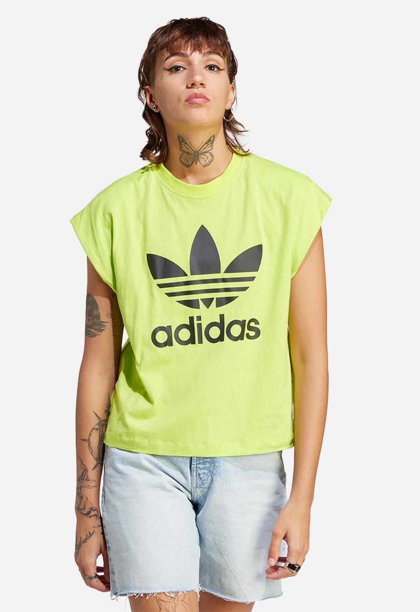 adidas Originals - Big logo tee - semi solar yellow