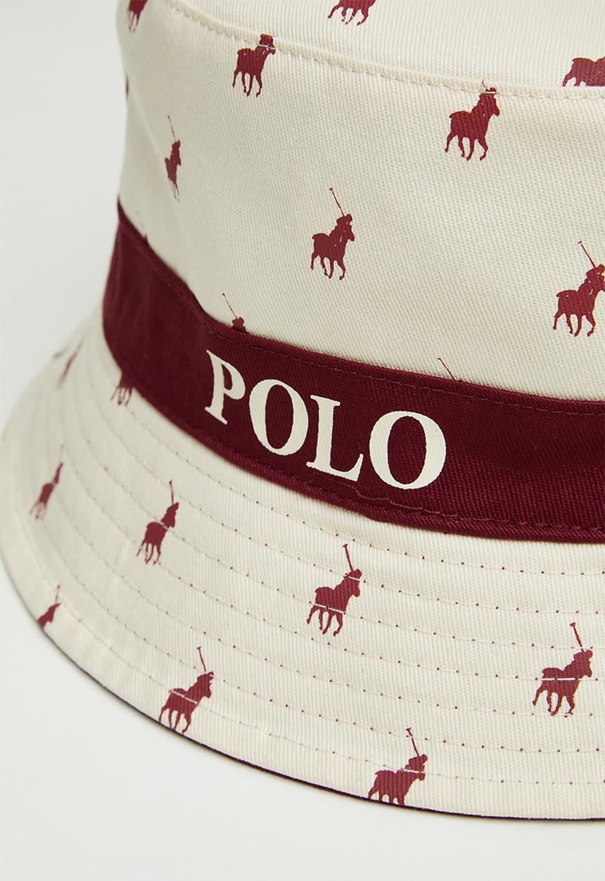 POLO - Monogram reversible bucket - burgundy 