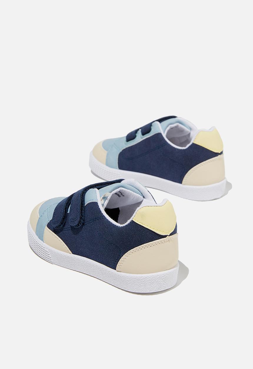 Cotton On - Darcy double strap trainer- blue & yellow