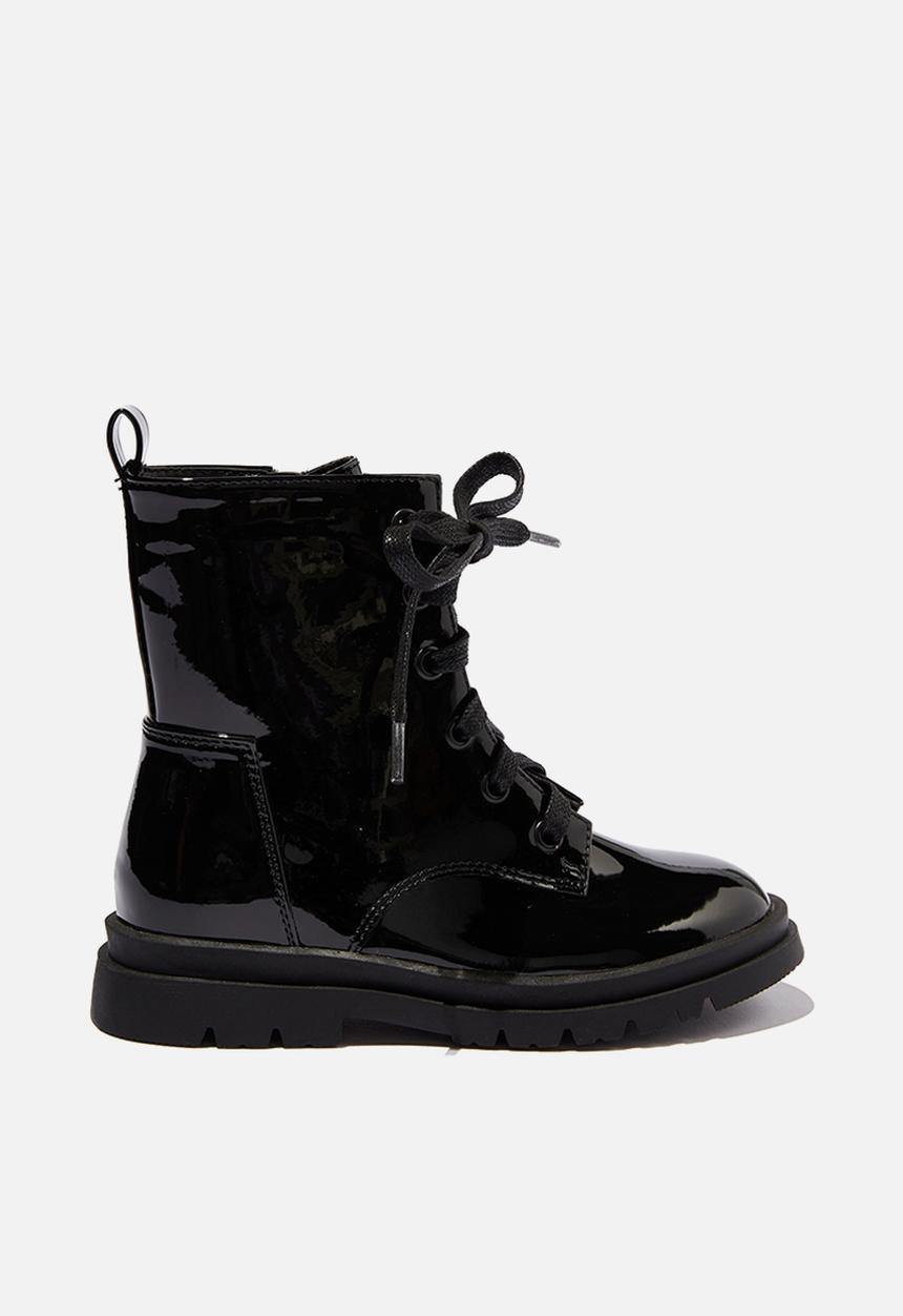 Cotton On - Combat lug boot - black 