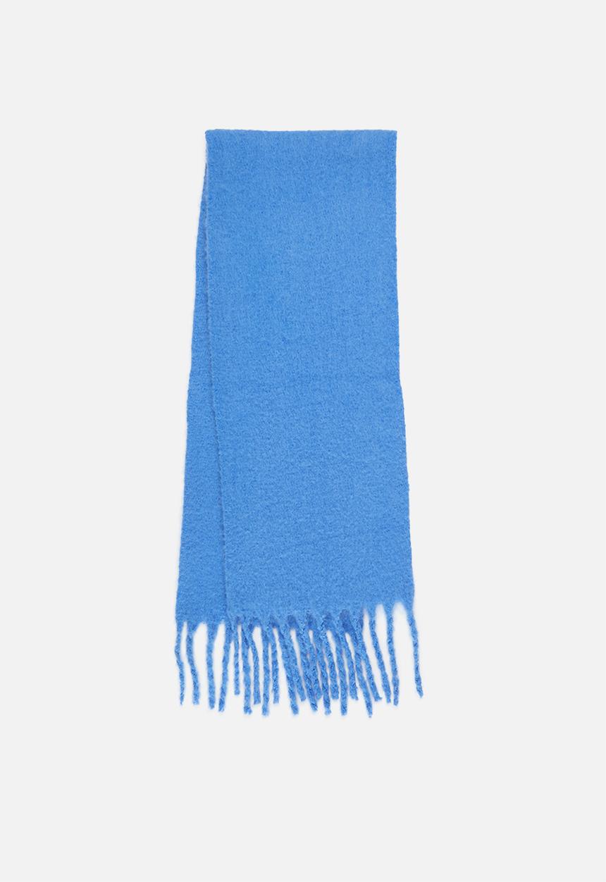 edit - Liv blanket fringed scarf - blue