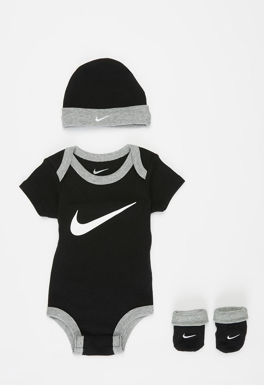 Nike - Nhn nike swoosh 3pc boxed set - dk grey heather & black