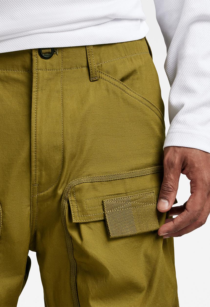G-STAR - 3d regular tapered cargo vintage ripstop r - smoke olive