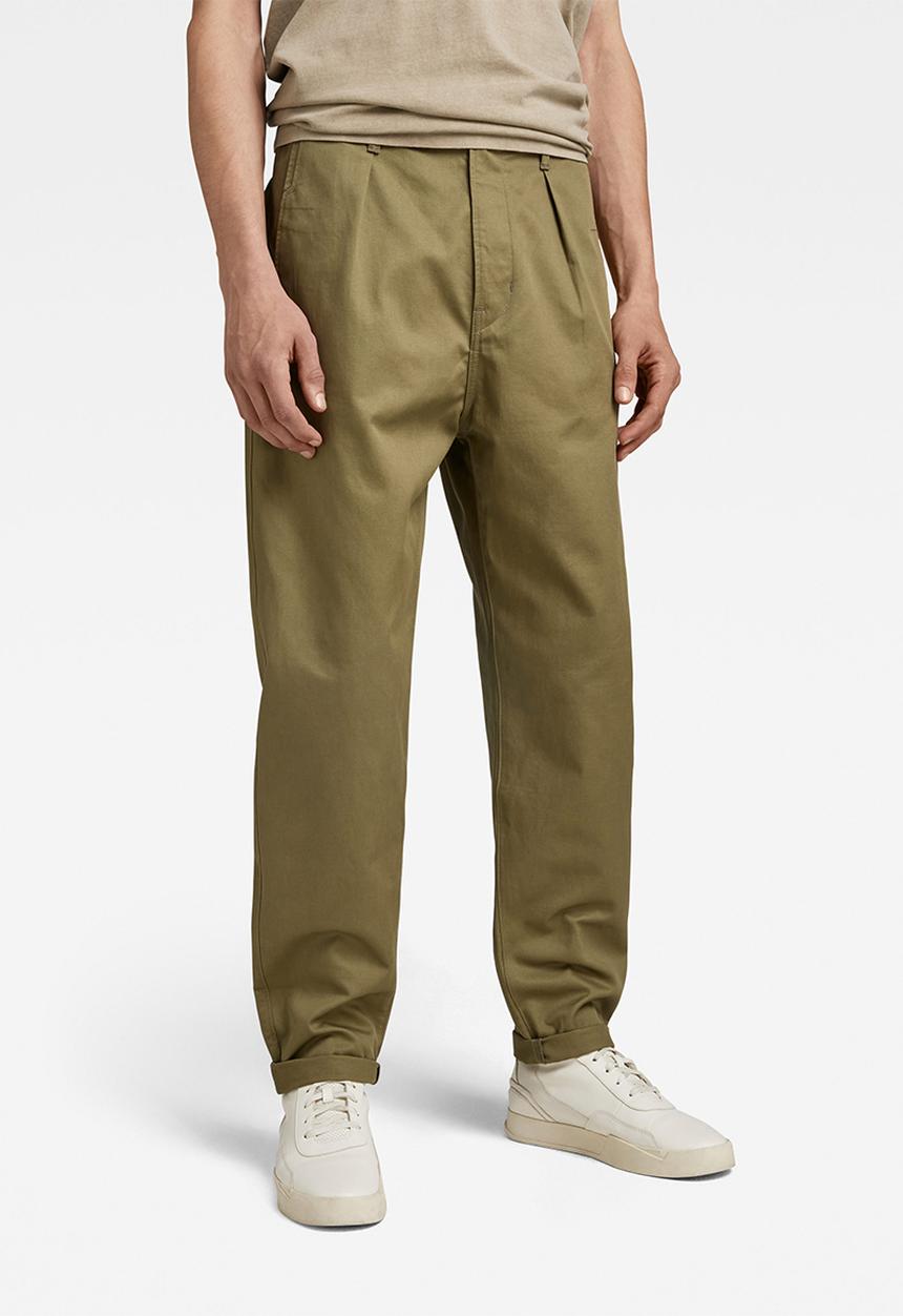 G-STAR - Worker chino relaxed draper dobby - smoke olive