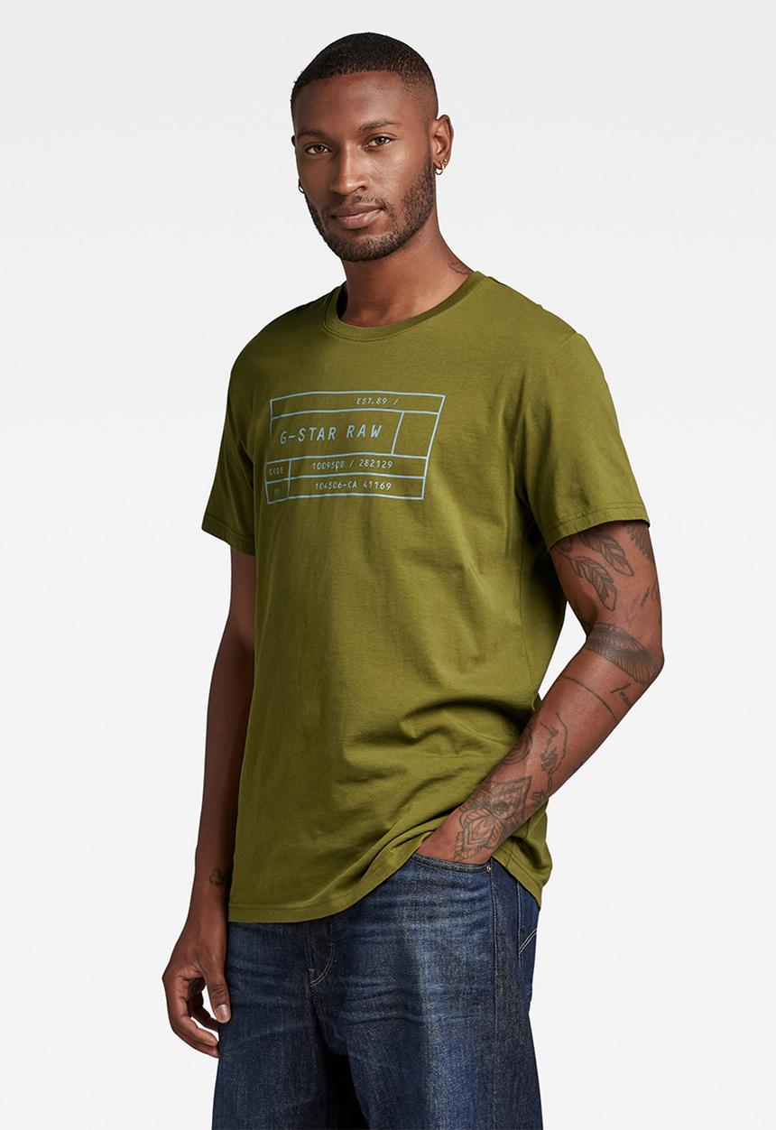 G-STAR - Graphic 2 pack r t compact jersey o - avocado/postbag