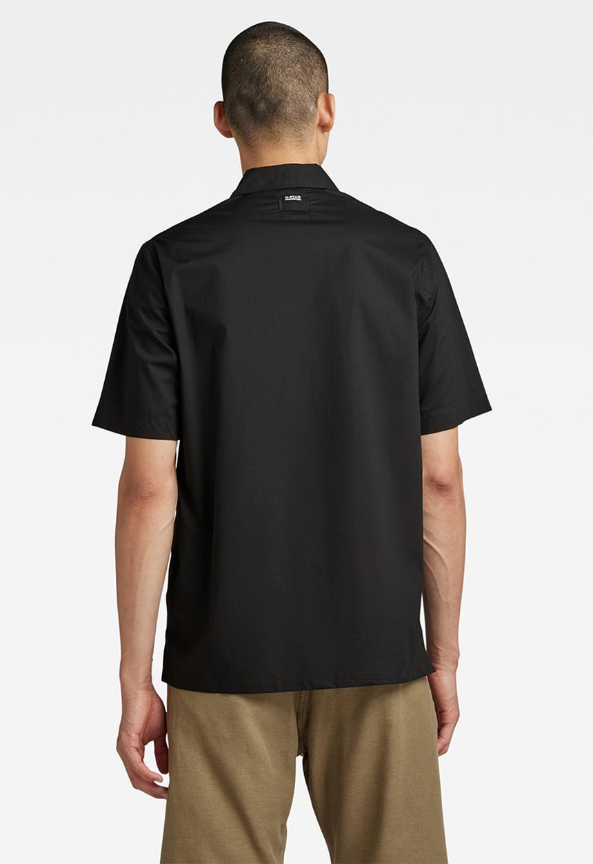 G-STAR - Workwear panel shirt s\s manor poplin - dk black